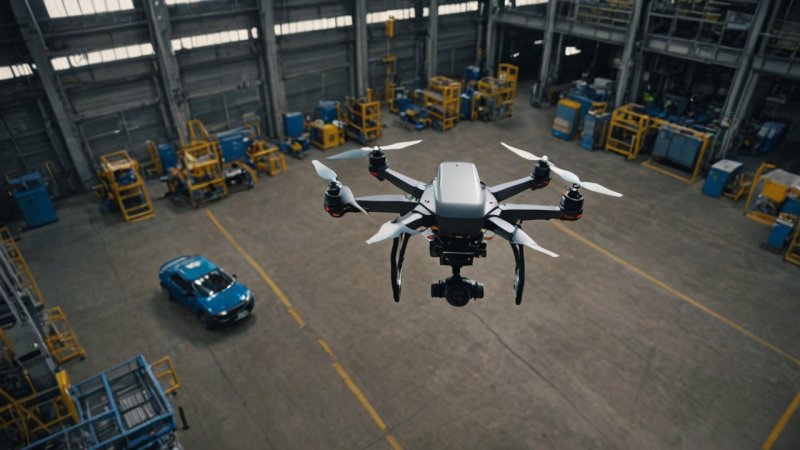 drones, automotive manufacturing, inventory management, quality control, logistics, technology, efficiency, safety, future of drones