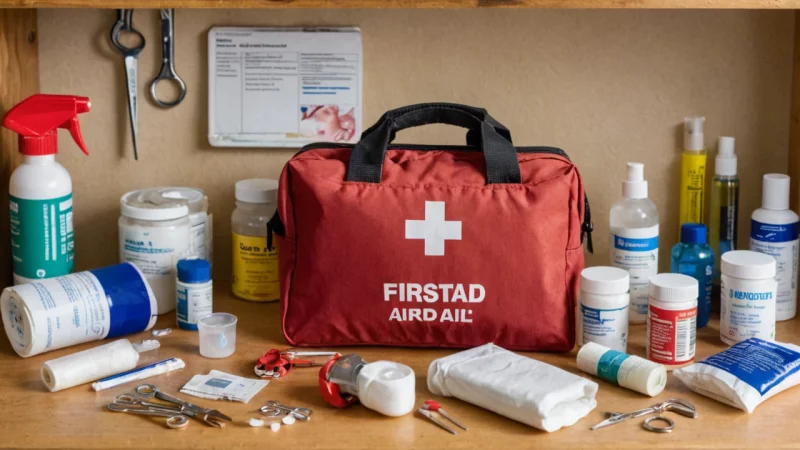 DIY first-aid kit, safety projects, essential supplies, home improvement, first-aid essentials