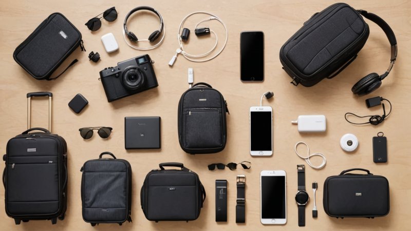 travel gadgets, smart travel apps, noise-canceling headphones, tech-friendly luggage, wearable technology, anti-theft gadgets, camera gear for travel