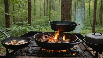 outdoor cooking, cast iron cookware, cooking tips, grilling, camping meals, outdoor gear, cooking techniques